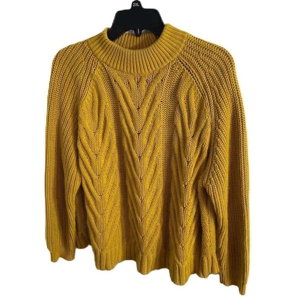 J.Crew Mustard Yellow Thick Knit Sweater Small Women’s